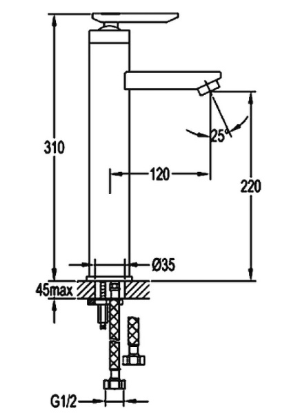 Смеситель для раковины Cezares Siesta SIESTA-F-LC-01-W0