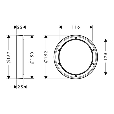 Удлинитель внешней части Hansgrohe iBox 13597700, матовый белый