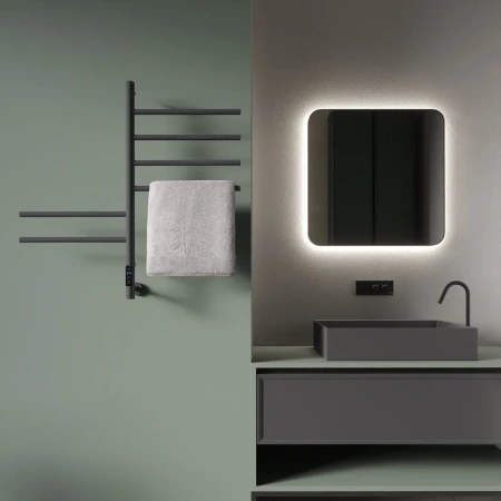 Электрический полотенцесушитель Vincea (43х80) VTD-1S2CGE нрафит