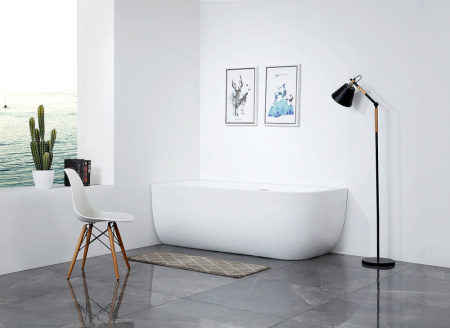 Акриловая ванна (170х75) ABBER AB9315 L без гидромассажа, белый