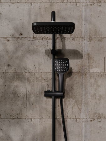 Душевая система Orange Aristo M19-944b смеситель с изливом, черный матовый