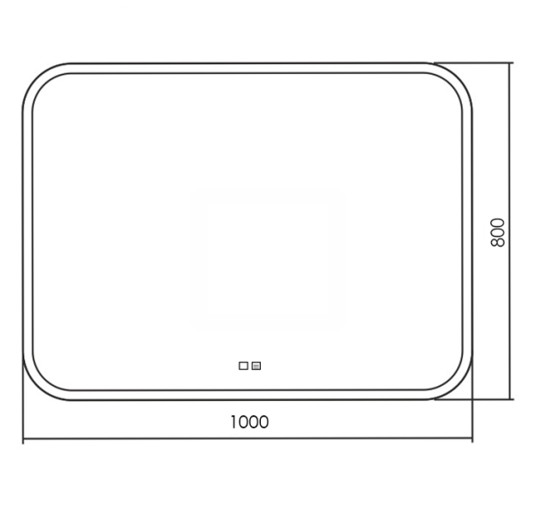 Зеркало (100х80) Silver Mirrors Stiv neo LED-00002422