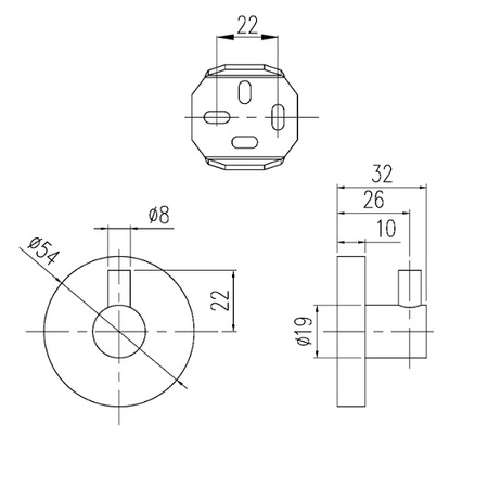 Крючок одинарный Villeroy & Boch Elements-Tender TVA15101100061