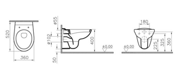 Унитаз с сиденьем VITRA Normus 6855B003-6004