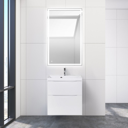 База под раковину подвесная BelBagno MARINO-CER-600-2C-SO-BL-P Bianco Lucido