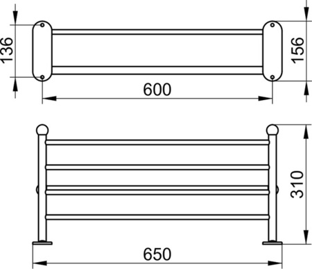 Полка для полотенец, хром Keuco (Astor) 02175 010000