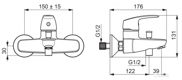 Смеситель для ванны Oras Safira 1040U Смеситель для ванны Oras Safira 1040U