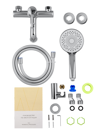 Смеситель для ванны с душем WONZON & WOGHAND TOR, хром WW-88037073-CR