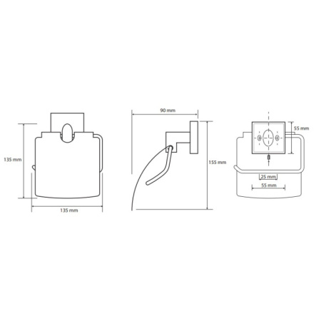 Держатель туалетной бумаги с крышкой Bemeta BETA 132112012