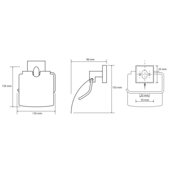 Держатель туалетной бумаги с крышкой Bemeta BETA 132112012