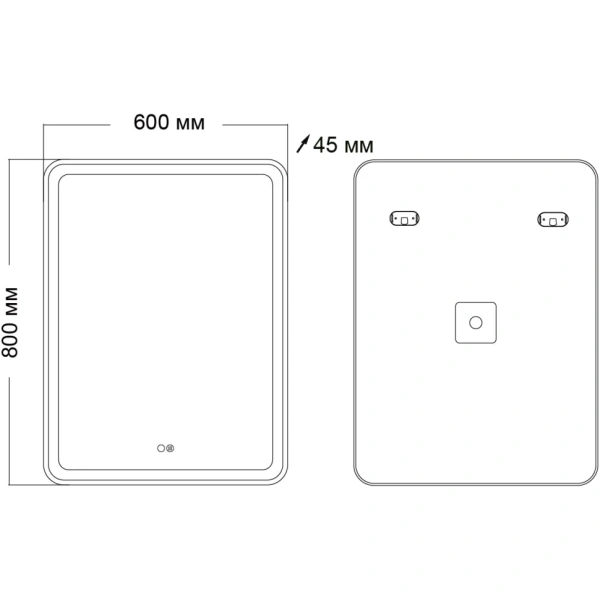 Зеркало (60х80) Grossman Leo 166080 с сенсорным выключателем