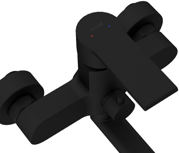 Универсальный смеситель для ванны Cersanit Brasko Black 64092 Универсальный смеситель для ванны Cersanit Brasko Black 64092