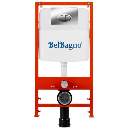 Комплект унитаза с инсталляцией BelBagno CZR-513-TH-R/CZR2316SC/BB026/BB051CR