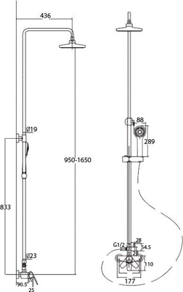 Душевая система KAISER Guss (68182)