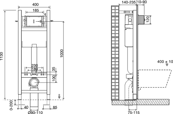 Унитаз с инсталляцией Jacob Delafon Modern Life E21774RU-00