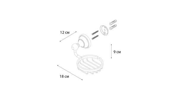 Мыльница FIXSEN Bogema решетка FX-78509