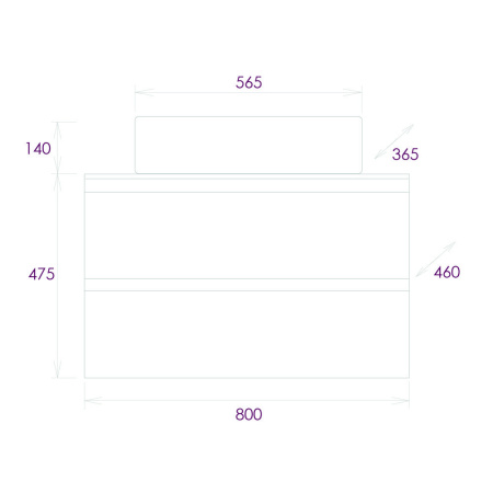 Тумба под раковину подвесная Onika Алеста 80 108054 без столешницы