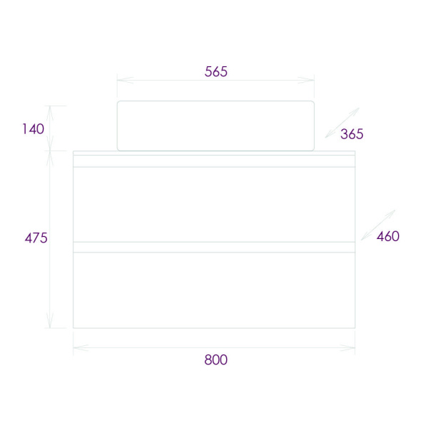Тумба под раковину подвесная Onika Алеста 80 108054 без столешницы