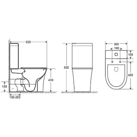Унитаз напольный безоободковый Cerutti Adige CT7836