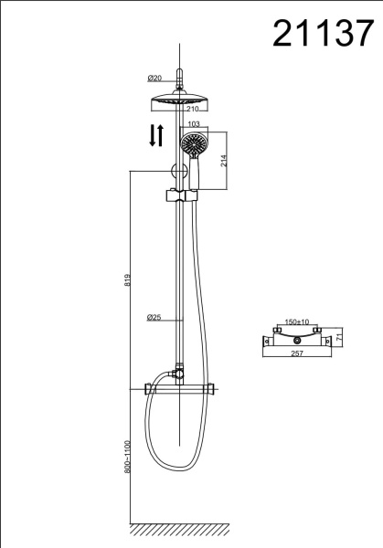 Душевая система D&K Bayern Potsdam (DA2113701B09)