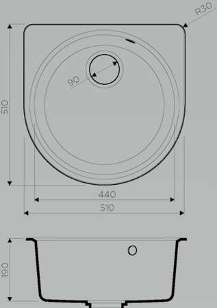 Мойка для кухни Omoikiri Akegata 51-GR 4993756