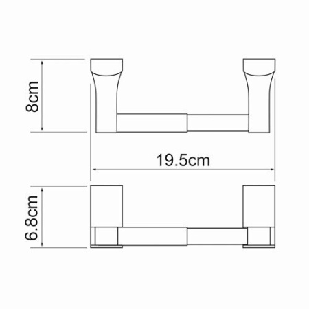 Держатель туалетной бумаги WasserKRAFT Exter K-5222