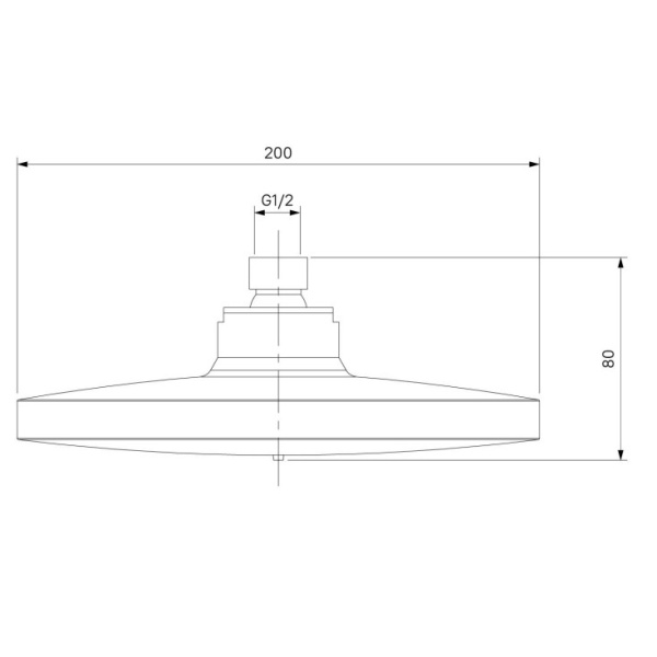 Смеситель для душа с верхней лейкой Milardo Simp (SIMSB1FM89)