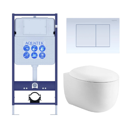 Комплект унитаза с инсталляцией SET AQUATEK АЛЬТАИР cm-009 4в1