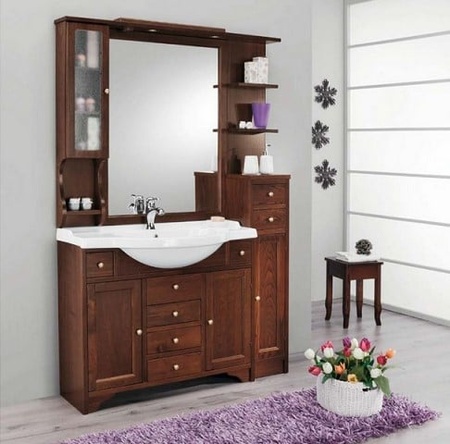 Зеркало со шкафчиком Eban FCPLS107DNnoce*1