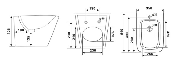 Биде подвесное Timo SOLI TK-304