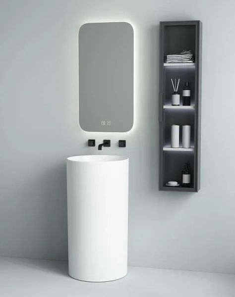 Раковина напольная (45х45) SantiLine SL-4014MW