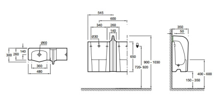 Писсуар Jacob Delafon MURALE 2 EN498-00