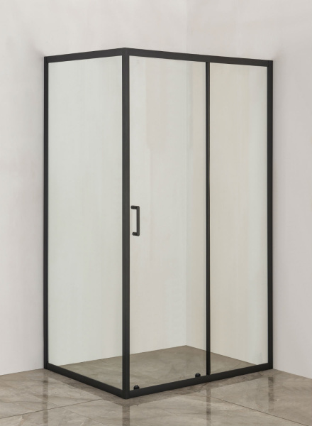 Душевой уголок без поддона (120х88,5) Orange E23-12090TB матовый черый