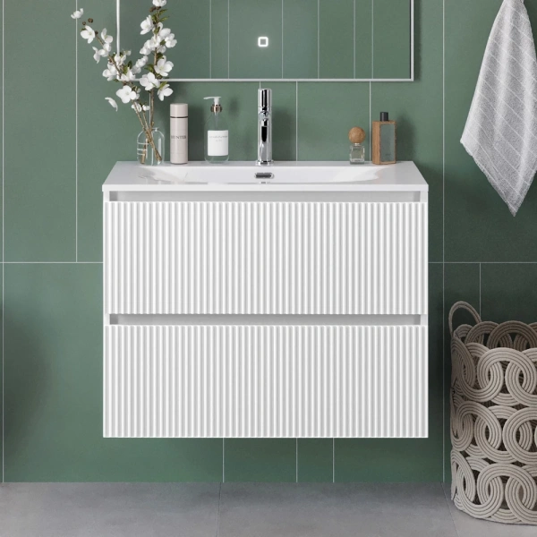 Тумба под раковину 80 BelBagno Uno UNO-MINI-800-2C-SO-BO белый матовый, без раковины