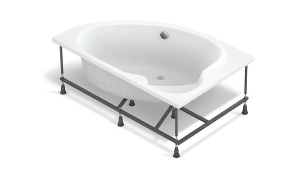 Ванна акриловая асимметричная Cersanit KALIOPE 170х110 левая 63443