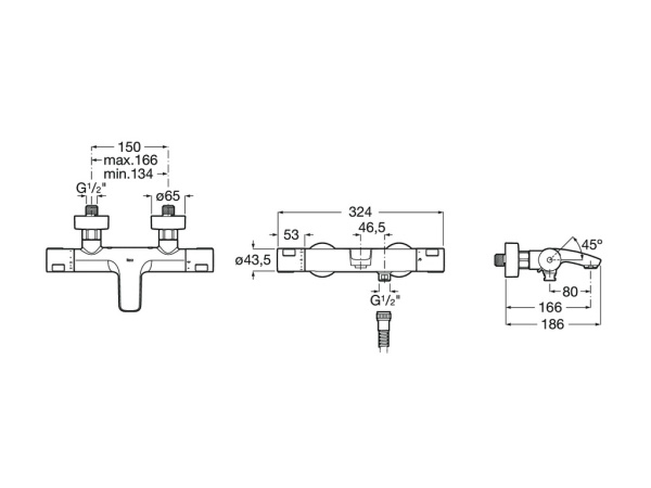 Смеситель для ванны Roca T-500 5A1E18C00