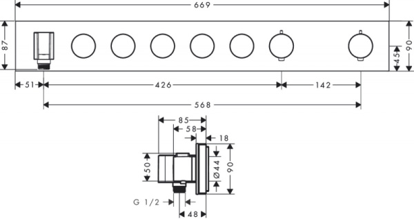 Смеситель Axor Select 18358000