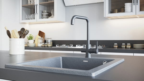 Смеситель для кухни с подключением к фильтру  Paulmark Logas Lo213021-402