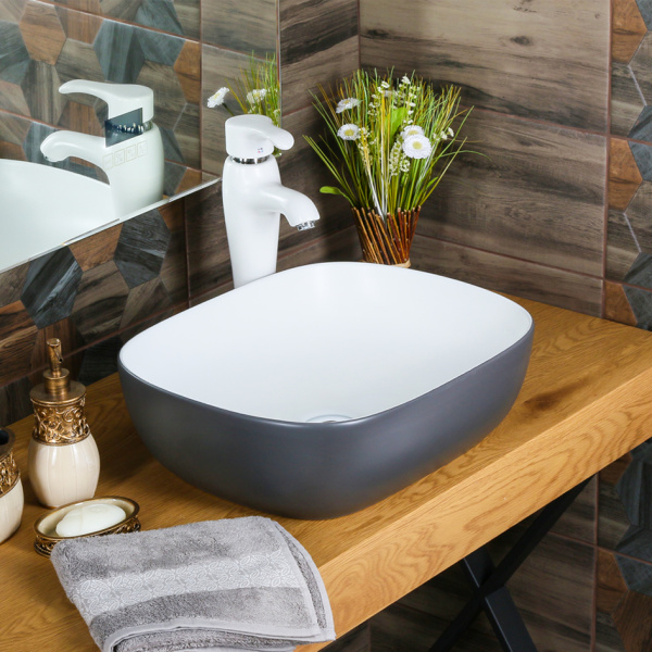 Раковина накладная (48,5х39,5) Melana A419-CGRW-M-803