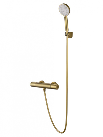 Смеситель для душа с термостатом WONZON & WOGHAND INN 2, брашированное золото WW-A2006-A-BG