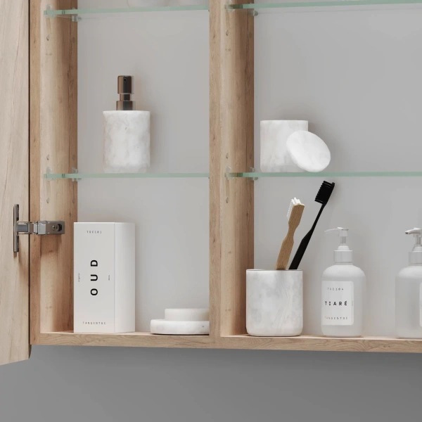 Зеркало-шкаф с подсветкой (89х74) Sancos Mirror MI90EG