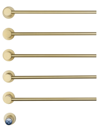 Полотенцесушитель электрический встраиваемый WONZON & WOGHAND MÜNCHEN, брашированное золото WW-A355-BG