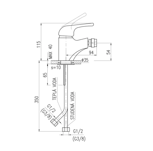 Смеситель для биде Rav Slezak Sazava SA544.5