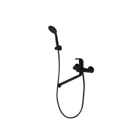 Смеситель для ванны c длинным изливом  Bravat Fit, черный F6135188BM-LB-RUS