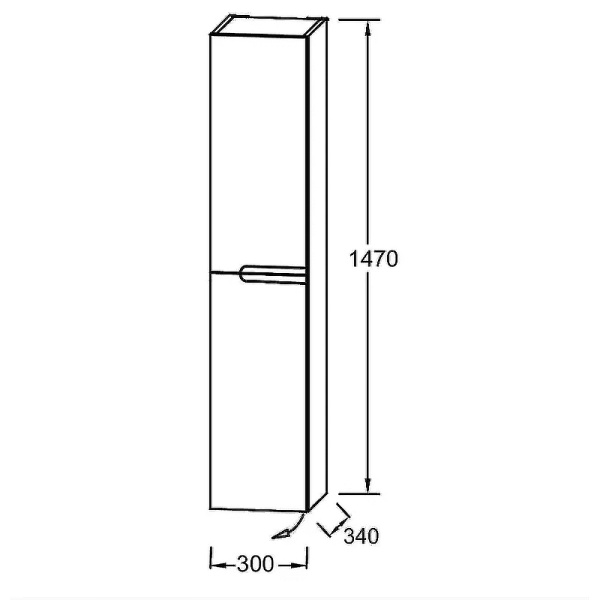 Пенал Jacob Delafon Nona 30 L EB1892LRU-G98