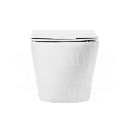 Унитаз подвесной безобдковый Art&Max OVALE AM011CHR/SC микролифт