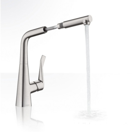 Смеситель для кухни с выдвижным изливом HANSGROHE Metris 14821800