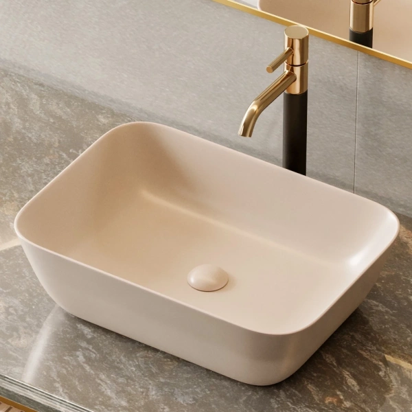 Раковина накладная ABBER Rechteck AC2200MBE светло-бежевый матовый