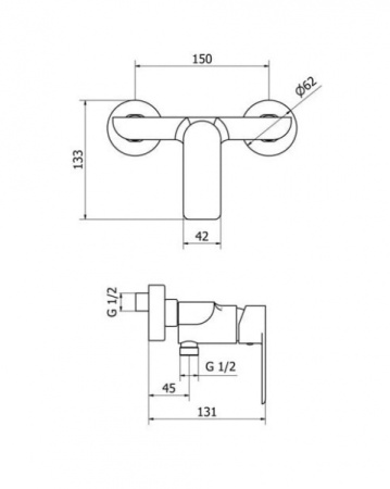 Смеситель для душа Cezares Furore FURORE-DM-01-Cr