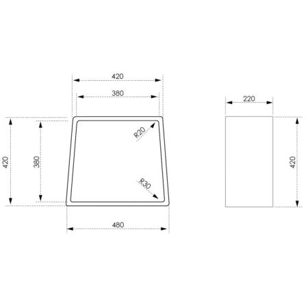 Стульчик для ванной ABBER Stein AS1638MB черный матовый